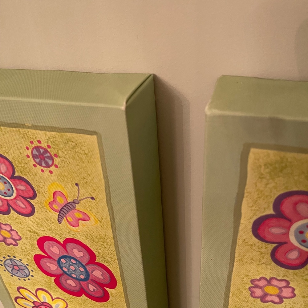 Girls bedroom decor - set of 2 paintings - Picture 3 of 4